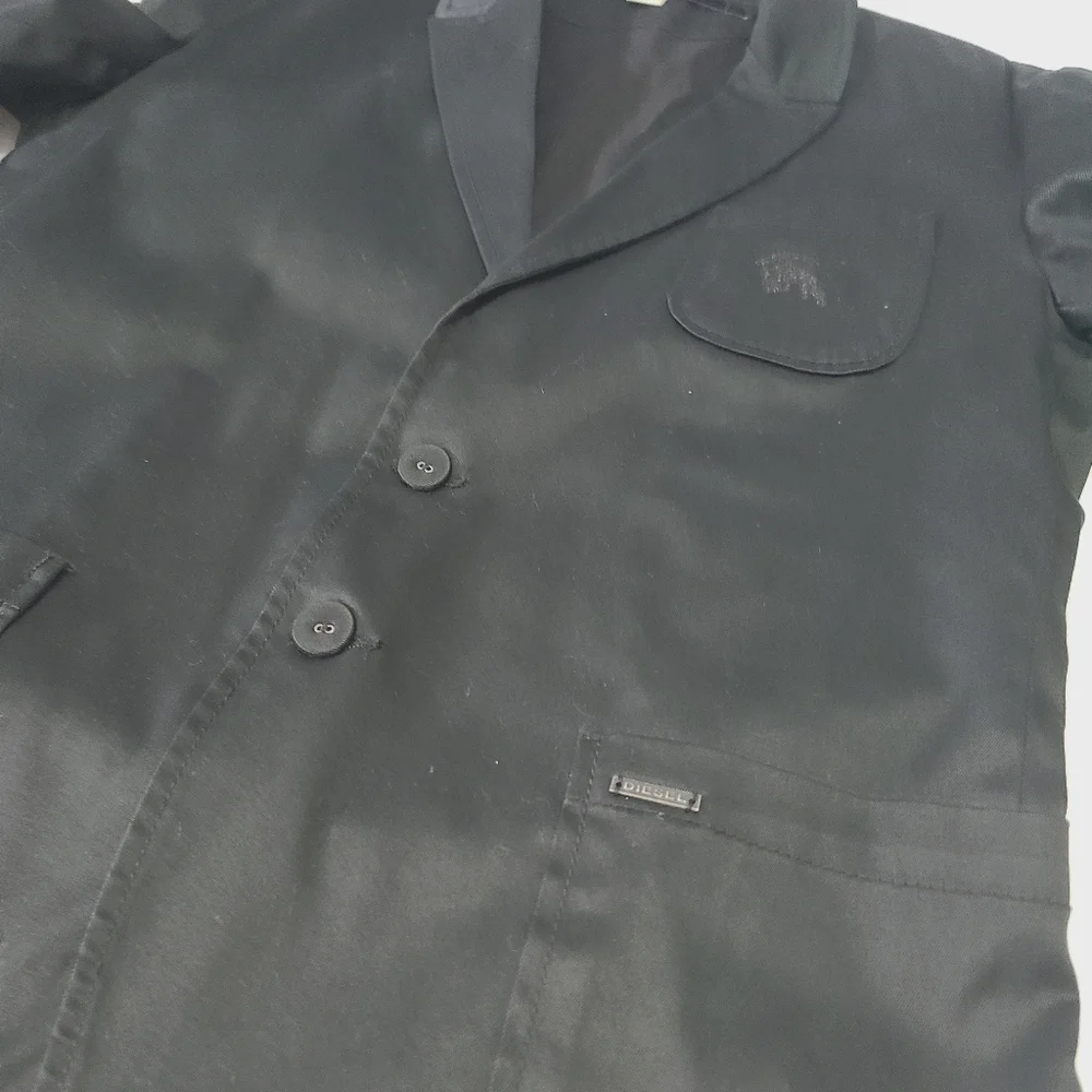 Diesel Vintage Black Blazer‎ Two Button Jacket Size Large